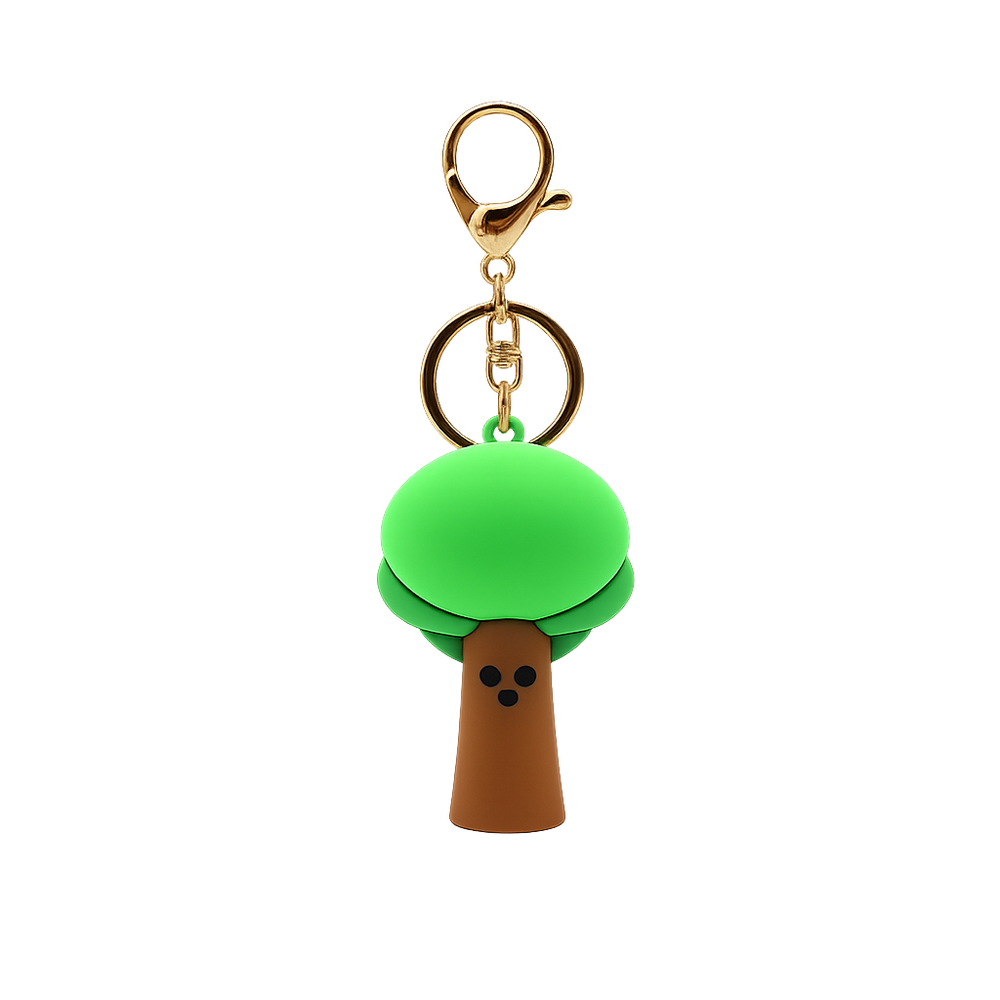 Mr. Tree Sprunki Keychain – Green Silicone Character Bag Charm & Backpack Pendant