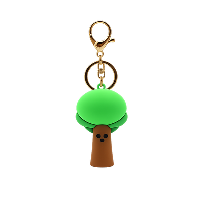 Mr. Tree Sprunki Keychain – Green Silicone Character Bag Charm & Backpack Pendant