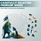 Mystical Elephant Wooden Jigsaw Puzzle Unique Animal-Shaped Pieces Gift Box