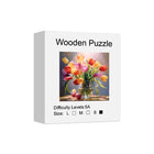 Mindful Petals: Colorful Flowers High-Difficulty Wood Jigsaw