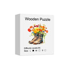 Fashion in Bloom: Flowers and Shoes High-Difficulty Wood Jigsaw
