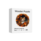 Optical Feline: 3D Vision Effect Cat Wooden Puzzle