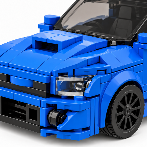 303pcs Blue JDM Rally Car Building Blocks Set - WRX STI Inspired Sports Sedan - alternate view