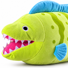 55CM Super Soft Sea Eel Plush Toy Cute Ocean Animal Bolster - white studio detail view