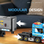 Container Truck Building Blocks Set - 992pcs European Heavy Duty Trailer
