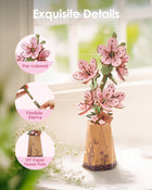 Rowood 3D Wooden Rose Bouquet - DIY Adjustable Flower Model Kit