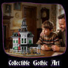 Gothic Victorian Manor Building Blocks Kit - 1491pcs Spooky Horror Castle