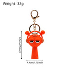 Oren Sprunki Keychain – Orange Silicone Character Bag Charm & Backpack Pendant