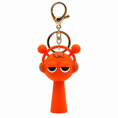 Oren Sprunki Keychain – Orange Silicone Character Bag Charm & Backpack Pendant