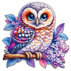 Owls Wooden Puzzle for Adults Unique Shaped Pieces Room Decor