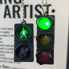LED Traffic Light Keychain | Mini Pedestrian Signal Keychain Toy