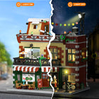 City Coffee House Building Set | 1589PCS Cafe with Stage Lights | ToyIvia