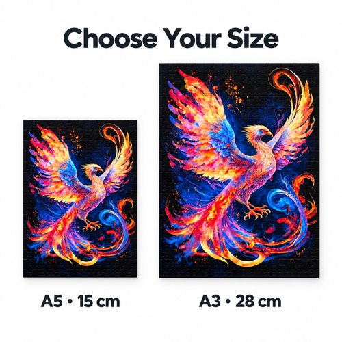 Phoenix Bird Wooden Jigsaw Puzzle Unique Animal-Shaped Pieces Colorful Art - alternate view