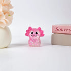 1PCS Glitter Axolotl Squishy, Slow Rising Squeeze Toy, Cute Axolotl Fidget Toy For, Pink