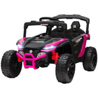 12V Kids Ride-On Pink UTV | Battery Powered Electric Truck | ToyIvia