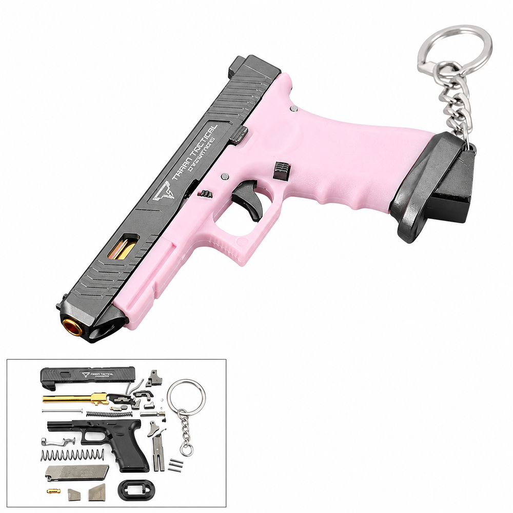 Pink TTIG34 Mini Metal Model Keychain 7cm – Detachable Collectible