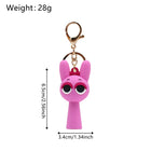 Pinki Sprunki Keychain – Pink Silicone Bunny Bag Charm & Backpack Pendant
