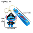 Pirate Cartoon PVC Keychain - Cute Character Bag & Car Charm