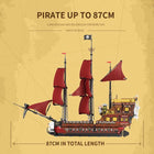 Red Sail Pirate Ship Building Set | 2776PCS Fabric Sails | ToyIvia