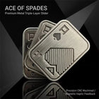Magnetic EDC Poker Ace Fidget Slider Metal 3-Layer Desk Toy