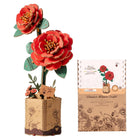 Rowood 3D Wooden Rose Bouquet - DIY Adjustable Flower Model Kit