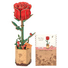 Rowood 3D Wooden Rose Bouquet - DIY Adjustable Flower Model Kit