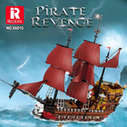 Red Sail Pirate Ship Building Set | 2776PCS Fabric Sails | ToyIvia