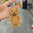 Crochet Animal Bag Charm—Handwoven Knitted Keychain for Car Keys