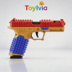 Video demonstration of the SIG17 interlocking brick toy gun featuring moving parts