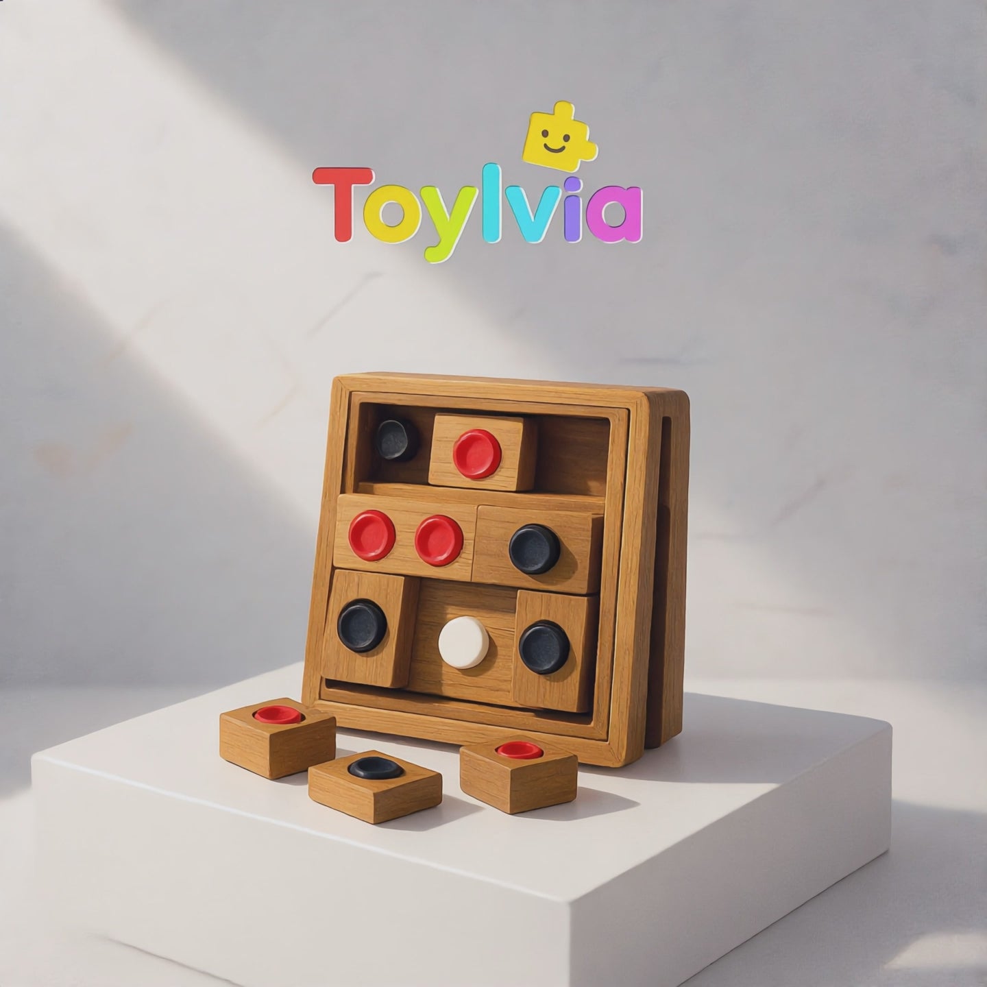 Video demonstration of the Huarong Road wooden sliding block puzzle for brain teaser strategy play.