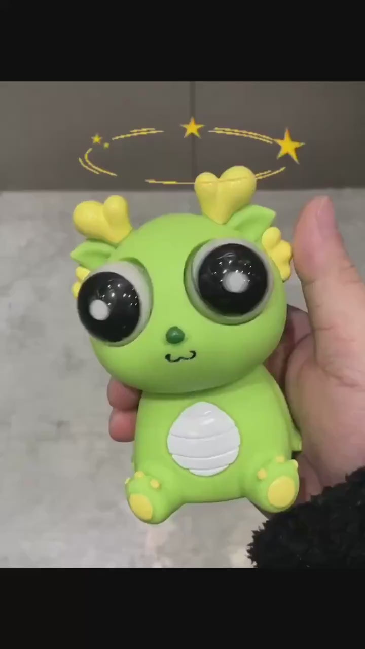 Pop-Out Eyes Dragon Squeeze Fidget Toy – Stress Relief Sensory Squishy