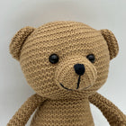 25cm Yarn Knitted Animal Dolls - Handcrafted Bear, Fox, & Puppy Plush Toys