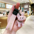 Punk French Bulldog Keychain - PU Leather Dog Bag & Car Keyring | Toylvia™