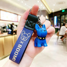Punk French Bulldog Keychain - PU Leather Dog Bag & Car Keyring | Toylvia™