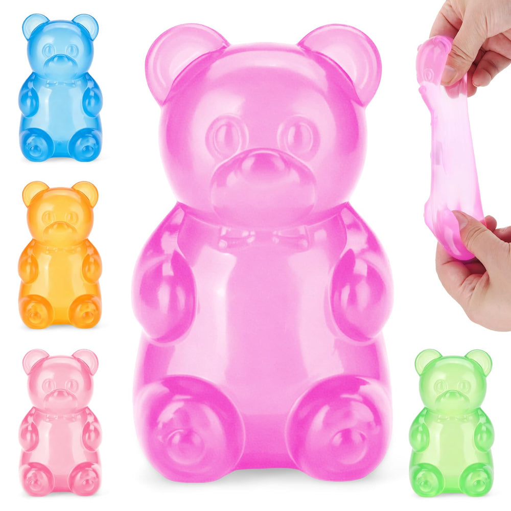 Purple Gummy Bear Squishy Toy Slow Rising Sensory Stress Ball