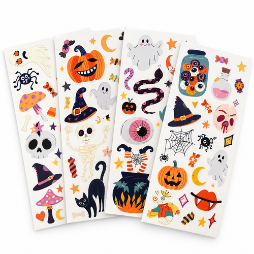 190 Pcs Halloween Temporary Tattoos for Kids Party Favors - alternate view