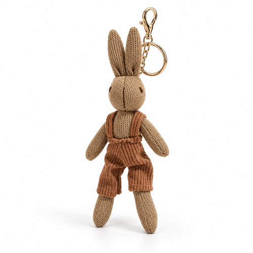 19CM Cute Rabbit Keychain Resin Bow Bell Bag Charm Pendant - alternate view
