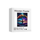 Radiant Tree of Life Wooden Jigsaw Puzzle Colorful Nature Art with Unique Animal Shaped Pieces