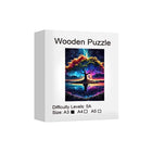 Radiant Tree of Life Wooden Jigsaw Puzzle Colorful Nature Art with Unique Animal Shaped Pieces