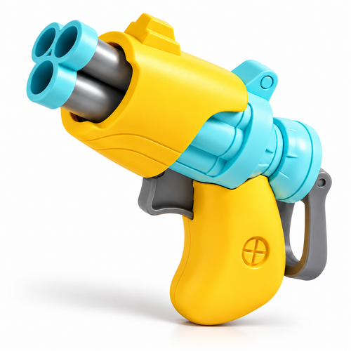 Radish Soft Bullet Decompression Toy Gun - barrel pointing top left