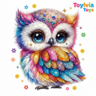 Rainbow Gemstone Owl Wooden Jigsaw Puzzle - High-Difficulty Adult Art Puzzle | Toylvia™