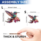 Rainbow Hummingbird Wooden Jigsaw Puzzle Unique Bird Shaped Art