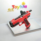 Raptor Manual Shell-Ejecting Soft Bullet Toy Gun - Red Pistol