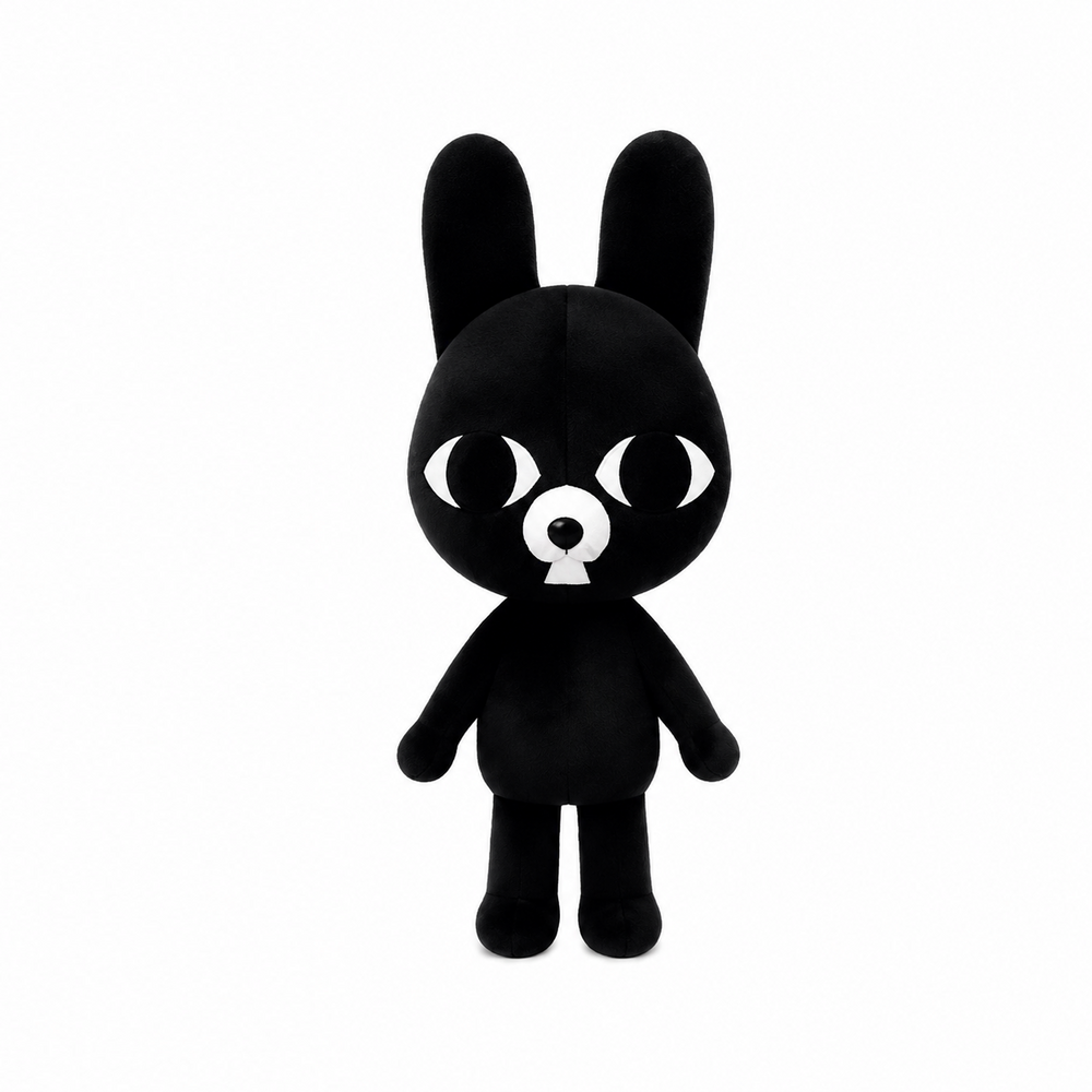 Animal Hospital Ratthew Plush Toy – Black Rabbit Stuffed Doll for Fans & Collectors