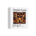 Raven Skull Wooden Jigsaw Puzzle Gothic Art Puzzle with Unique Shaped Pieces