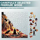 Raven Skull Wooden Jigsaw Puzzle Gothic Art Puzzle with Unique Shaped Pieces