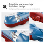 Model submarine with 'Subma Rine' branding, shown from different angles on a white background.