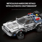 Toy car model with intricate details on a dark background