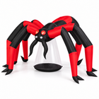 10FT Wide Giant Halloween Inflatable Spider Red Tunnel Eyes viewed three-quarter left on white