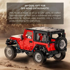 Red Wrangler-Style 4x4 Off-Road SUV Building Blocks – 1313-Piece Model Kit